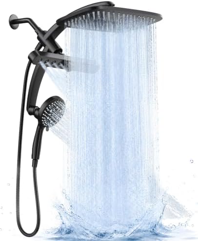 12 in 3-in-1 Shower Combo — Matte Black