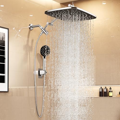 14 in Wide Rain Shower Combo — Chrome