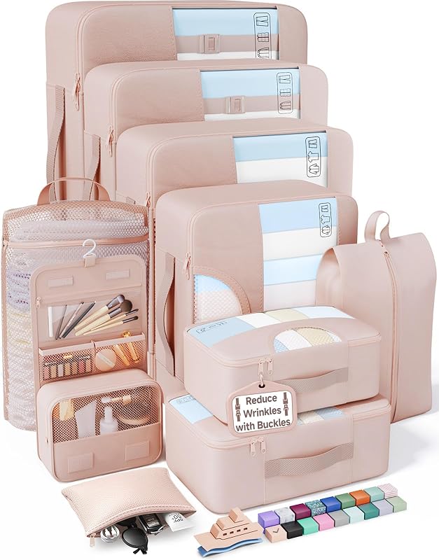 4-Size Packing Cubes — 10 Pack, Cream