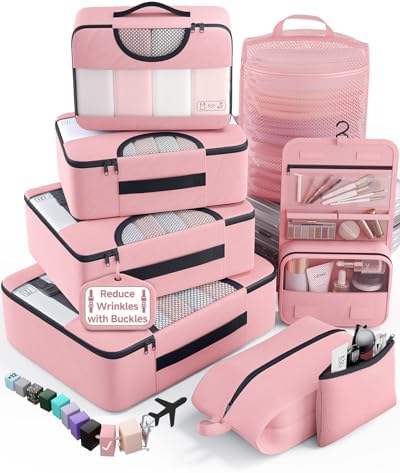 Buckled Packing Cubes — Pink