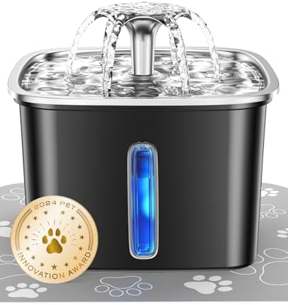 C1 Stainless 95oz Pet Fountain — Space Black