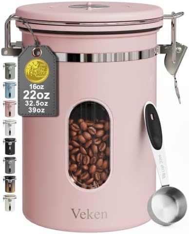 Coffee Canister with a Window — Pink