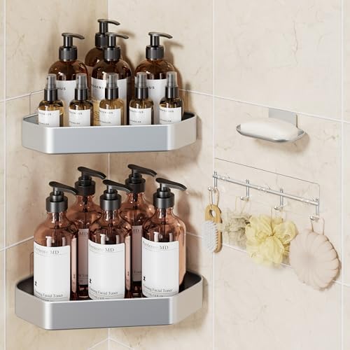 Corner Shower Caddy — Silver