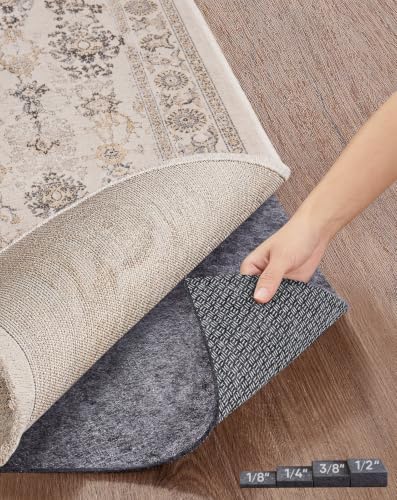 Cushioned Felt Rug Pad — Light Grey