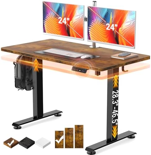 Electric Standing Desk — Classical Brown