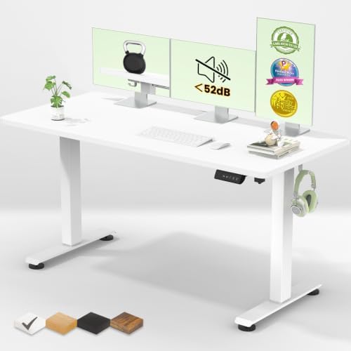 Electric Standing Desk — White