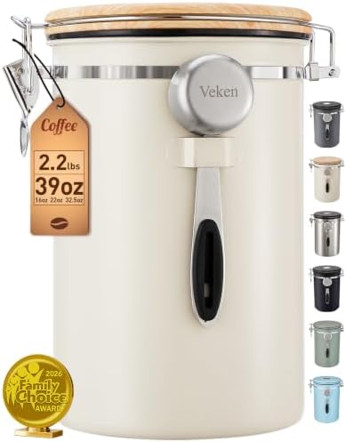 Large 39 oz Coffee Canister — Cream