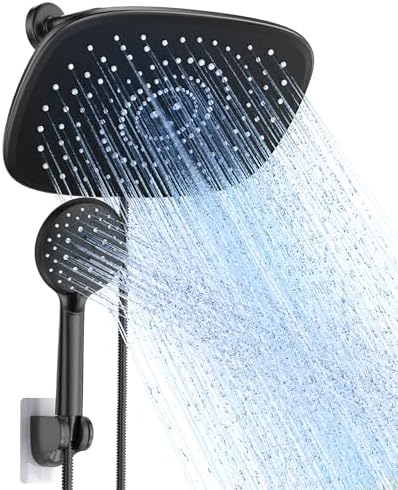 10 in Rain Shower Combo — Matte Black