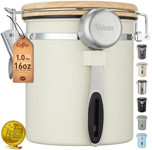 Window-Free Coffee Canister — Cream